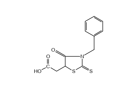3-benzyl-4-oxo-2-thioxo-5-thiazolidineacetic acid