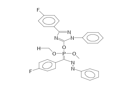 DIMETHOXY(1-PHENYL-3-PARA-FLUOROPHENYL-1,2,4-TRIAZOL-5-YLOXY)(ALPHA-PHENYLAZO-PARA-FLUOROBENZYLIDENE)PHOSPHORANE