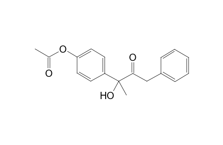 4-(2-hydroxy-3-oxo-4-phenylbutan-2-yl)phenyl acetate