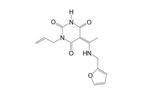 (5Z)-1-allyl-5-{1-[(2-furylmethyl)amino]ethylidene}-2,4,6(1H,3H,5H)-pyrimidinetrione