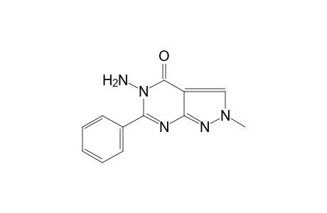 5-amino-2-methyl-6-phenyl-2H-pyrazol[3,4-d]pyrimidin-4(5H)-one