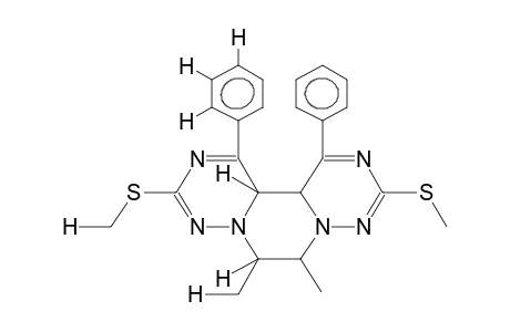 9,10-Dimethyl-2,7-bis(methylthio)-4,5-diphenyl-4a,4b,9,10-tetrahydro-1,3,6,8,8a,10a-hexaaza-phenanthrene