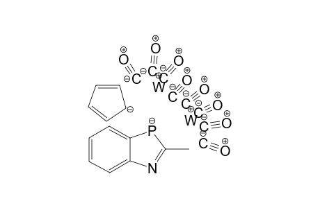 eta1-{2-Methyl-3-[(eta5-cyclopentadienyl)tricarbonyltungsten]-1,3-benzazaphosphole-P}pentacarbonyltungsten