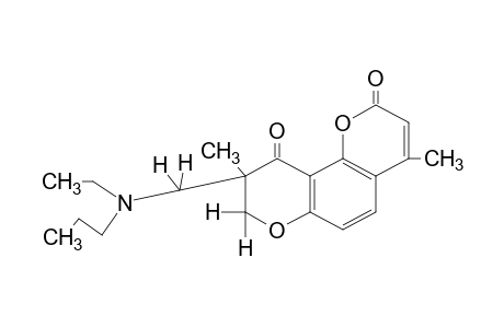 8,9-dihydro-4,9-dimethyl-9-[(ethylpropylamino)methyl]-2H,10H-benzo[1,2-b:3,4-b']dipyran-2,10-dione