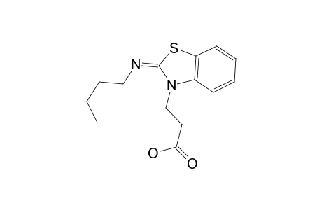 2-(N-butylimino)-3-(2-carboxyethyl)-benzothiazoline