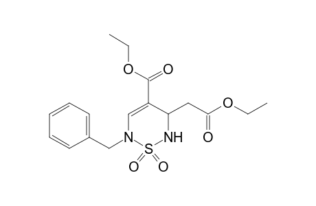 3-(2-Ethoxy-2-oxoethyl)-1,1-dioxo-6-(phenylmethyl)-2,3-dihydro-1,2,6-thiadiazine-4-carboxylic acid ethyl ester