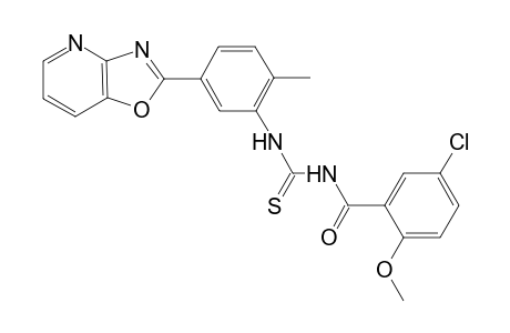 thiourea, N-(5-chloro-2-methoxybenzoyl)-N'-(2-methyl-5-oxazolo[4,5-b]pyridin-2-ylphenyl)-