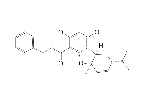 (5ar*,8R*,9ar*}-3-Phenyl-1-[5'A,8',9',9'A-tetrahydro-3'-hydroxy-1'-methoxy-8'-(1''-methylethyl)-5'A-methyldibenzo[B,D]furan-4'-yl]propan-2-one