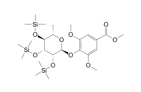 Methyl 3,5-dimethoxy-4-[(2S,3R,4R,5R,6S)-3,4,5-trihydroxy-6-methyloxan-2-yl]oxybenzoate, 3tms