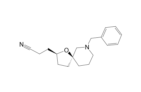 3-((2R,5S)-7-Benzyl-1-oxa-7-azaspiro[4.5]decan-2-yl)propanenitrile