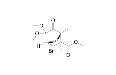 Methyl (1S*,2S*,4R*)-5-bromo-8,8-dimethoxy-1,2-dimethyl-7-oxobicyclo[2.2.2]oct-5-ene-2-carboxylate