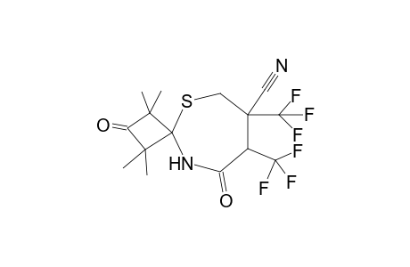 1,1,3,3-tetramethyl-2,6-dioxo-7,8-bis(trifluoromethyl)-10-thia-5-azaspiro[3.6]decane-8-carbonitrile