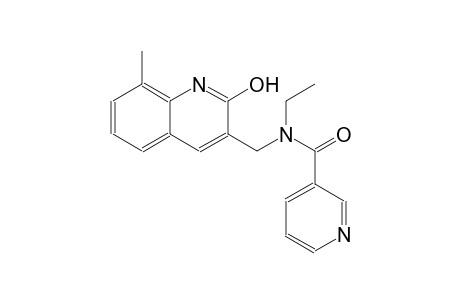 N-ethyl-N-[(2-hydroxy-8-methyl-3-quinolinyl)methyl]nicotinamide