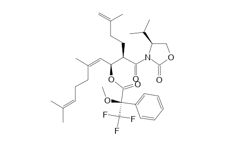 #ENT-12;[1S,(2Z)]-1-[(1R)-1-[[(4R)-4-ISOPROPYL-2-OXO-1,3-OXAZOLIDIN-3-YL]-CARBONYL]-4-METHYL-PENT-4-ENYL]-3,7-DIMETHYL-OCTA-2,6-DIENYL-(2R)-3,3,3-TRIFLUORO-2-M