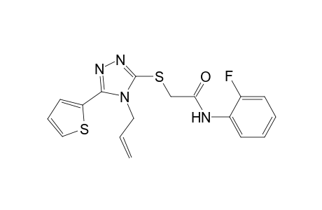 2-(4-Allyl-5-thiophen-2-yl-4H-[1,2,4]triazol-3-ylsulfanyl)-N-(2-fluoro-phenyl)-acetamide