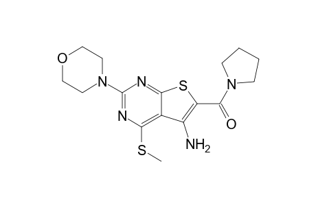 5-AMINO-4-METHYLSULFANYL-2-MORPHOLINOTHIENO-[2,3-D]-PYRIMIDIN-6-CARBOXYLIC-ACID-PYRROLIDIDE