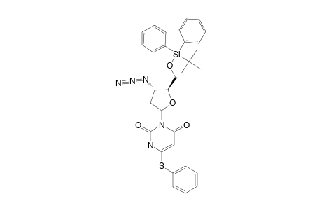 3-(3-AZIDO-5-O-TERT.-BUTYLDIPHENYLSILYL-2,3-DIDEOXY-ALPHA,BETA-D-ERYTHRO-PENTOFURANOSYL)-6-(PHENYLTHIO)-URACIL