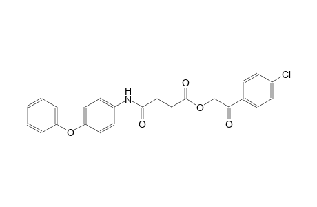 Butanoic acid, 4-oxo-4-[(4-phenoxyphenyl)amino]-, 2-(4-chlorophenyl)-2-oxoethyl ester