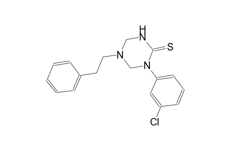 1-(3-chlorophenyl)-5-(2-phenylethyl)tetrahydro-1,3,5-triazine-2(1H)-thione