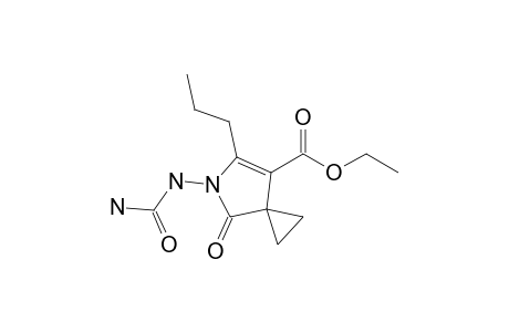 Ethyl 5-[(aminocarbonyl)amino]-4-oxo-6-propyl-5-azaspiro[2.4]hept-6-ene-7-carboxylate