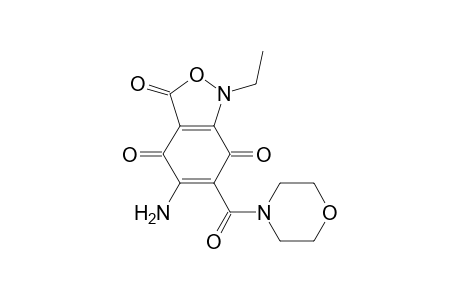 5-Amino-1-ethyl-3,4,7-trihydro-benzo[1,2-c]isoxazolo-3,4,7-trioxo-6-carboxylic acid-(4'-morpholinyl)amide