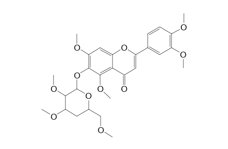 4''-Dehydroxy-2'',3',3'',4',5,6'',7-hepta-o-methylisoorientin