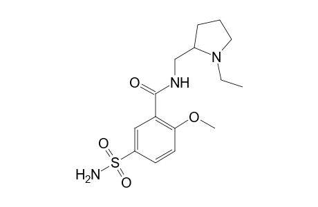 N-[(1-Ethylpyrrolidin-2-yl)methyl]-2-methoxy-5-sulfamoyl-benzamide
