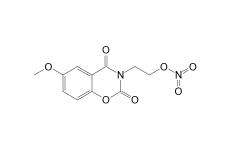 nitric acid 2-(2,4-diketo-6-methoxy-1,3-benzoxazin-3-yl)ethyl ester