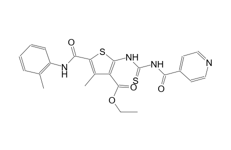 ethyl 2-{[(isonicotinoylamino)carbothioyl]amino}-4-methyl-5-(2-toluidinocarbonyl)-3-thiophenecarboxylate