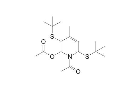 2-Pyridinol, 1-acetyl-3,6-bis(tert-butylthio)-1,2,3,6-tetrahydro-4-methyl-, acetate (ester)