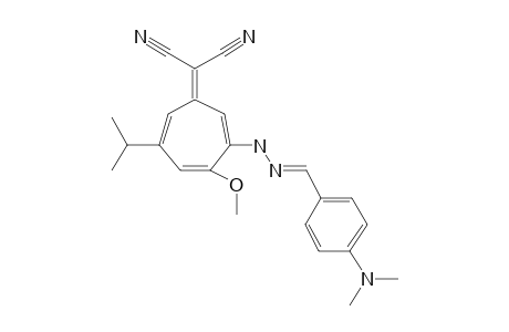 (3-(2-(p-(Dimethylamino)benzylidene)hydrazino)-6-isopropyl-4-methoxy-2,4,6-cycloheptatrienylidene)malononitrile