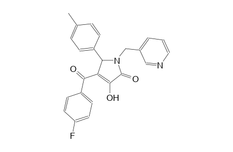 4-(4-fluorobenzoyl)-3-hydroxy-5-(4-methylphenyl)-1-(3-pyridinylmethyl)-1,5-dihydro-2H-pyrrol-2-one