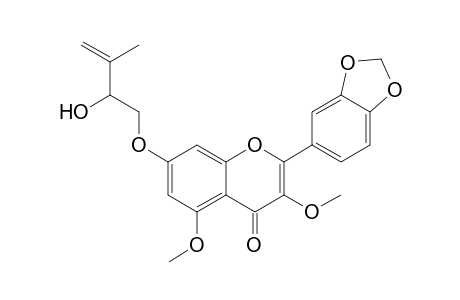 7-(2-Hydroxy-3-methylbut-3-enyloxy)-3,5-dimethoxy-3',4'-methylenedioxyflavone