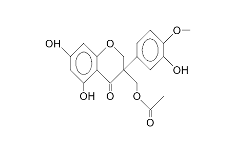 acetic acid [5,7-dihydroxy-3-(3-hydroxy-4-methoxy-phenyl)-4-keto-chroman-3-yl]methyl ester