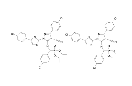 DIETHYL-[1-[4-(4-CHLOROPHENYL)-THIAZOL-2-YL]-4-CYANO-3-(4-HYDROXYPHENYL)-1H-PYRAZOL-5-YLAMINO]-(2-CHLOROPHENYL)-METHYLPHOSPHONATE