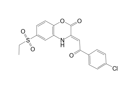 2H-1,4-benzoxazin-2-one, 3-[2-(4-chlorophenyl)-2-oxoethylidene]-6-(ethylsulfonyl)-3,4-dihydro-, (3Z)-