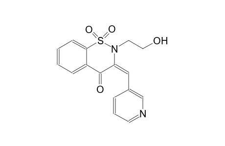 4H-1,2-benzothiazin-4-one, 2,3-dihydro-2-(2-hydroxyethyl)-3-(3-pyridinylmethylene)-, 1,1-dioxide, (3E)-