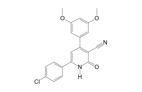 6-(p-chlorophenyl)-1,2-dihydro-4-(3,5-dimethoxyphenyl)-2-oxonicotinonitrile