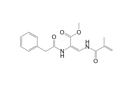 Methyl 3-(2'-methylacroylamido)-2-(phenylacetylamino)acrylate