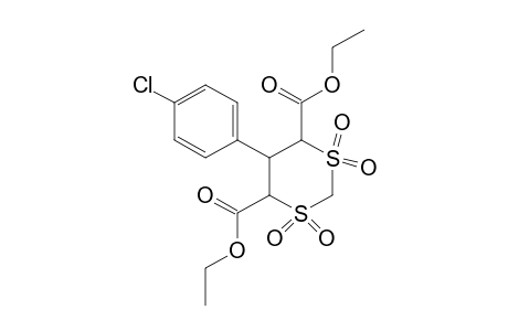 5-(p-chlorophenyl)-m-dithiane-4,6-dicarboxylic acid, diethyl ester, 1,1,3,3-tetraoxide