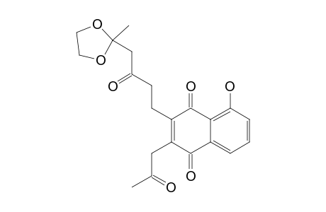 5-HYDROXY-3-[4-(2-METHYL-1,3-DIOXOLAN-1-YL)-3-OXOBUTYL]-2-(2-OXOPROPYL)-[1.4]-NAPHTHOQUINONE