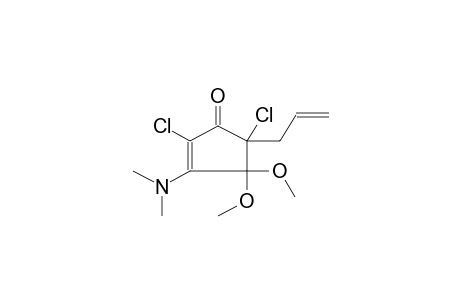 5-ALLYL-2,5-DICHLORO-3-DIMETHYLAMINO-4,4-DIMETHOXY-2-CYCLOPENTENONE