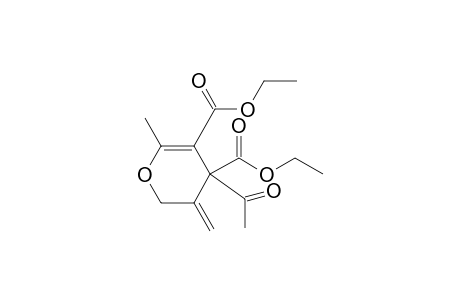 Diethyl 4-acetyl-3,4-dihydro-6-methyl-3-methylene2H-pyran-4,5-dicarboxylate