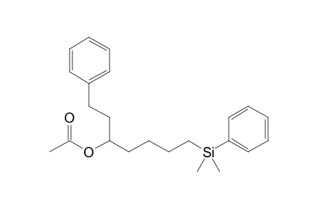 7-Dimethyl(phenyl)silyl-1-phenylheptan-3-yl acetate