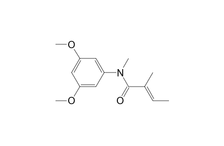 (E)-N-(3,5-dimetoxyphenyl)-N,2-dimethylbut-2-enamide