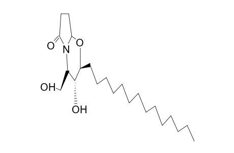 3-HYDROXY-9-OXO-4-TETRADECYL-5-OXA-1-AZABICYCLO(4.3.0)NONANE-2-METHANOL