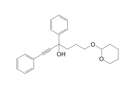 1,3-Diphenyl-6-(tetrahydropyran-2-yloxy)hex-1-yn-3-ol