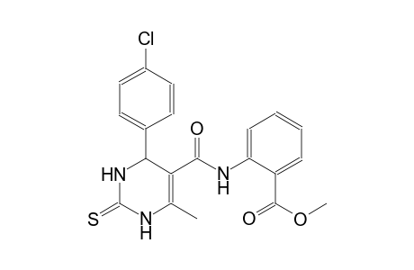 methyl 2-({[4-(4-chlorophenyl)-6-methyl-2-thioxo-1,2,3,4-tetrahydro-5-pyrimidinyl]carbonyl}amino)benzoate