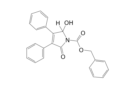 3,4-diphenyl-2-hydroxy-5-oxo-3-pyrroline-1-carboxylic acid, benzyl ester