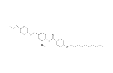 4-[N-(p-ethoxyphenyl)formimidoyl]-2-methoxyphenol, p-(decyloxy)benzoate (ester)